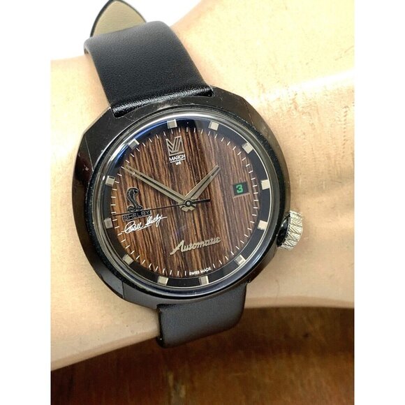 March LA.B Shelby EXP500 Men's Watch Swiss Automatic Limited Edition Brown 40mm - Picture 10 of 13